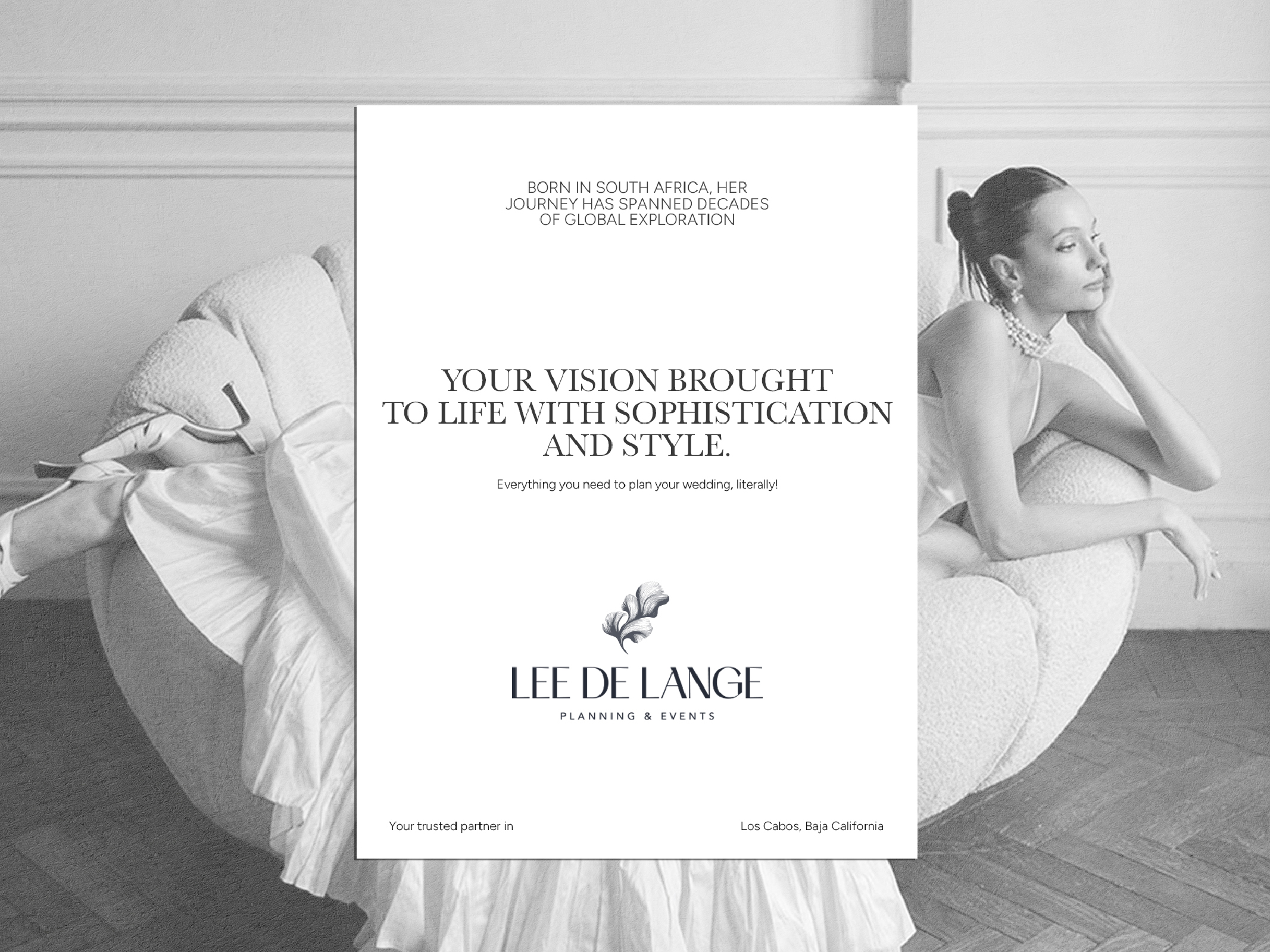 Lee De Lange wedding planner based in los cabos branding